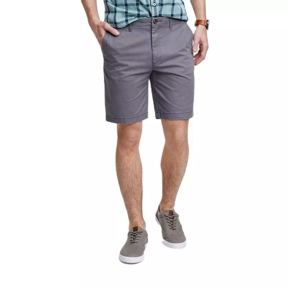 Goodfellow & Co Every Wear Flat Front Chino Shorts 9" Inseam Men‎ 42 Gray Twill